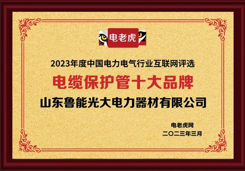 山东鲁能光大电力器材荣获“电缆保护管十大品牌”称号，助力钢材市场服务升级
